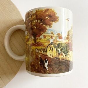 Vintage John Deere Farm Scene Mug